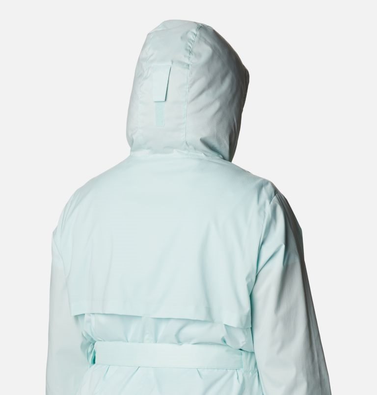 Women's Columbia Pardon My Trench Rain Jackets Turquoise | Plus Size CA-Q1834